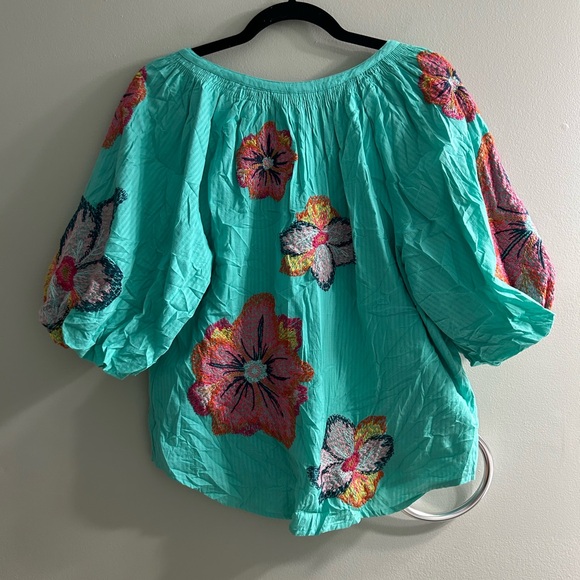 Anthropologie Maeve Embroidered Peasant Blouse floral - Picture 12 of 12